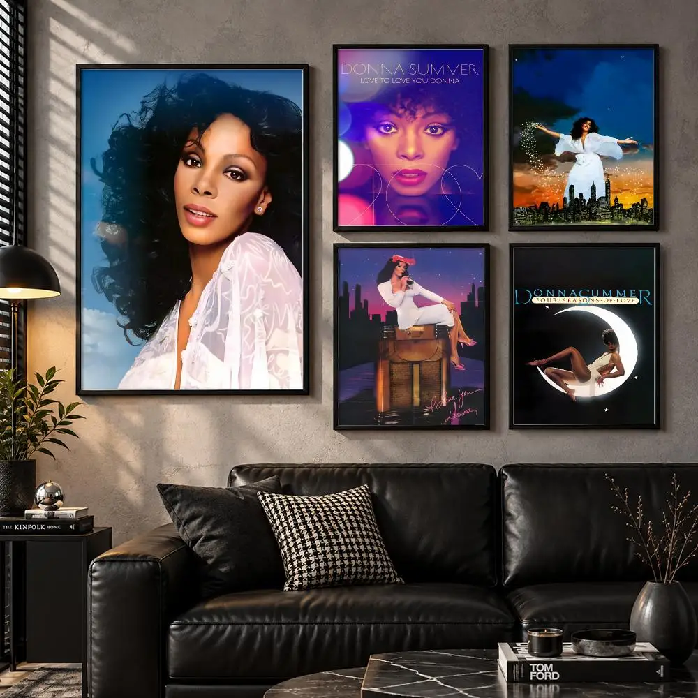 Donna Summer 70s Disco Queen Soul Pop Singer Dance Music Legend Poster Aesthetic Unframed Wall Prints for Bedroom & Living Room