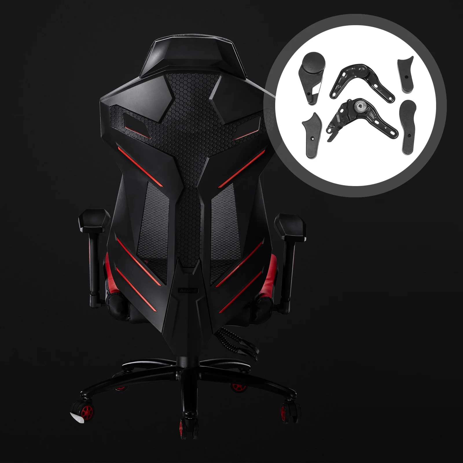 

6Pcs E-Sports Chair Angle Adjusters Professional Gaming Chair Multi Angle Turners Plastic Iron Accessories