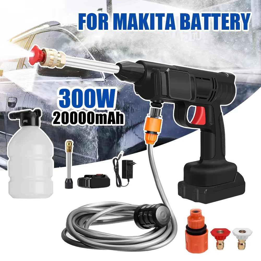 20000mAh Cordless High Pressure Washer 60Bar High Pressure Car Wash Spray Gun Foam Generator Home Car Wash Cleaning Tool