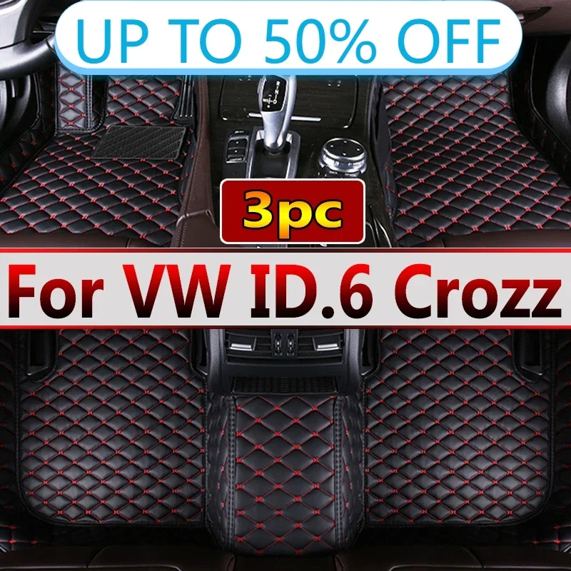 Car Floor Mats For VW Volkswagen ID.6 Crozz 2021 Custom Auto Foot Pads Automobile Carpet Cover Interior Accessories