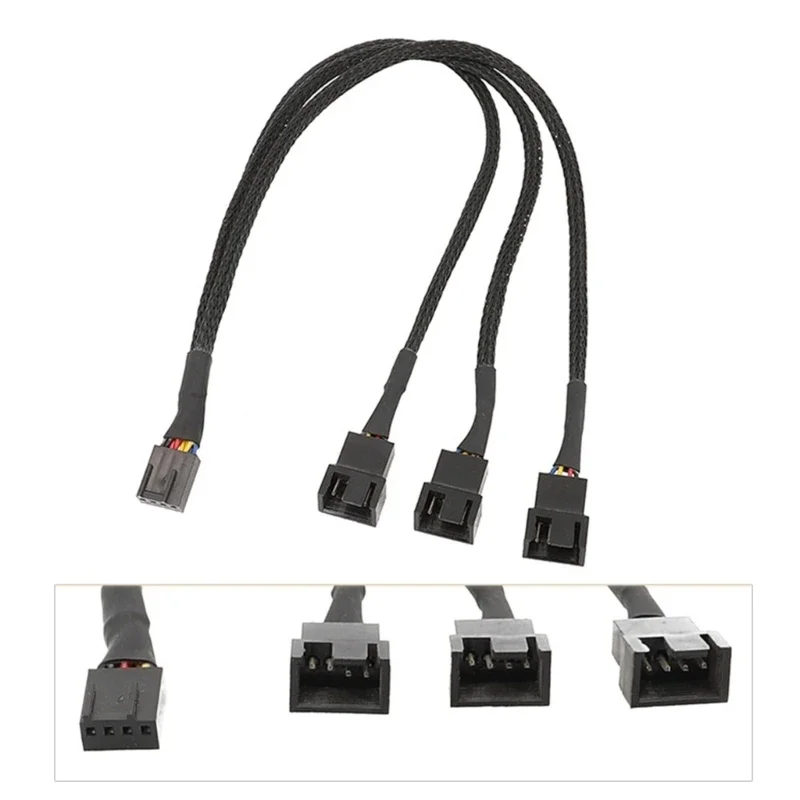 Fan chia bộ chia người hâm mộ PC FAN 4 PWM PWM SHLETLER CLAB CASE CASE STROTTER Tiêu đề bộ chia cho máy tính Trình tách quạt 3/4