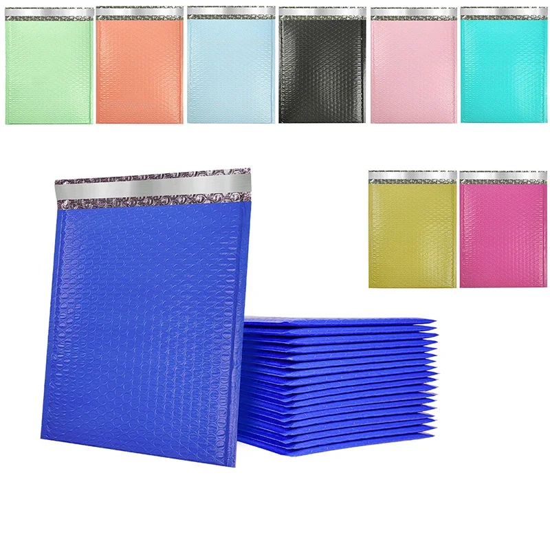 100Pcs Wholesale Bubble Bags Color Plastic Foam Courier Bag Padded Shockproof Shipping Envelope Packing Supplies 13x18cm/18x23cm