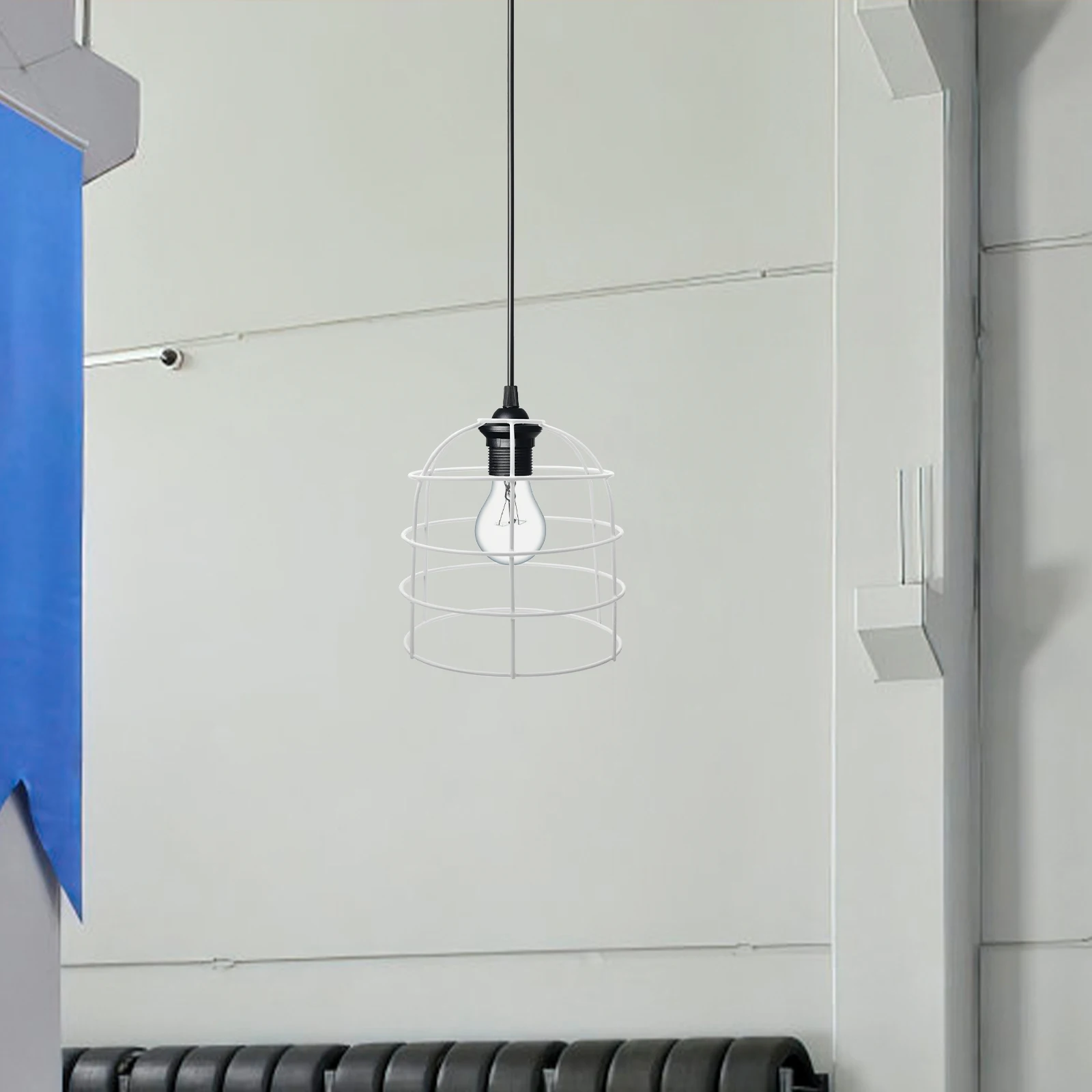 

Robust Metal Lampshade Frame Explosion-Proof Iron Wire Lamp Shade Guard for Pendant Ceiling Light DIY Projects