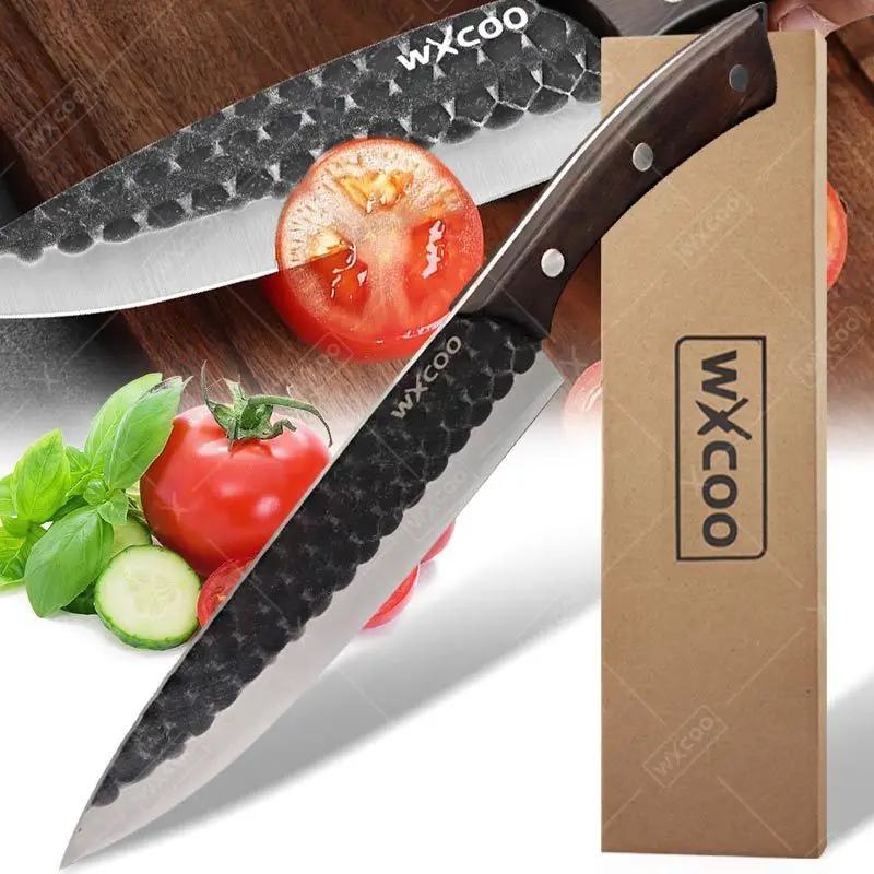 

WXCOO Japanese Chef Knife Kitchen Knives Hand Forged Meat Cleaver Butcher Vegetable Professional Sashimi Knife Boning Cutting