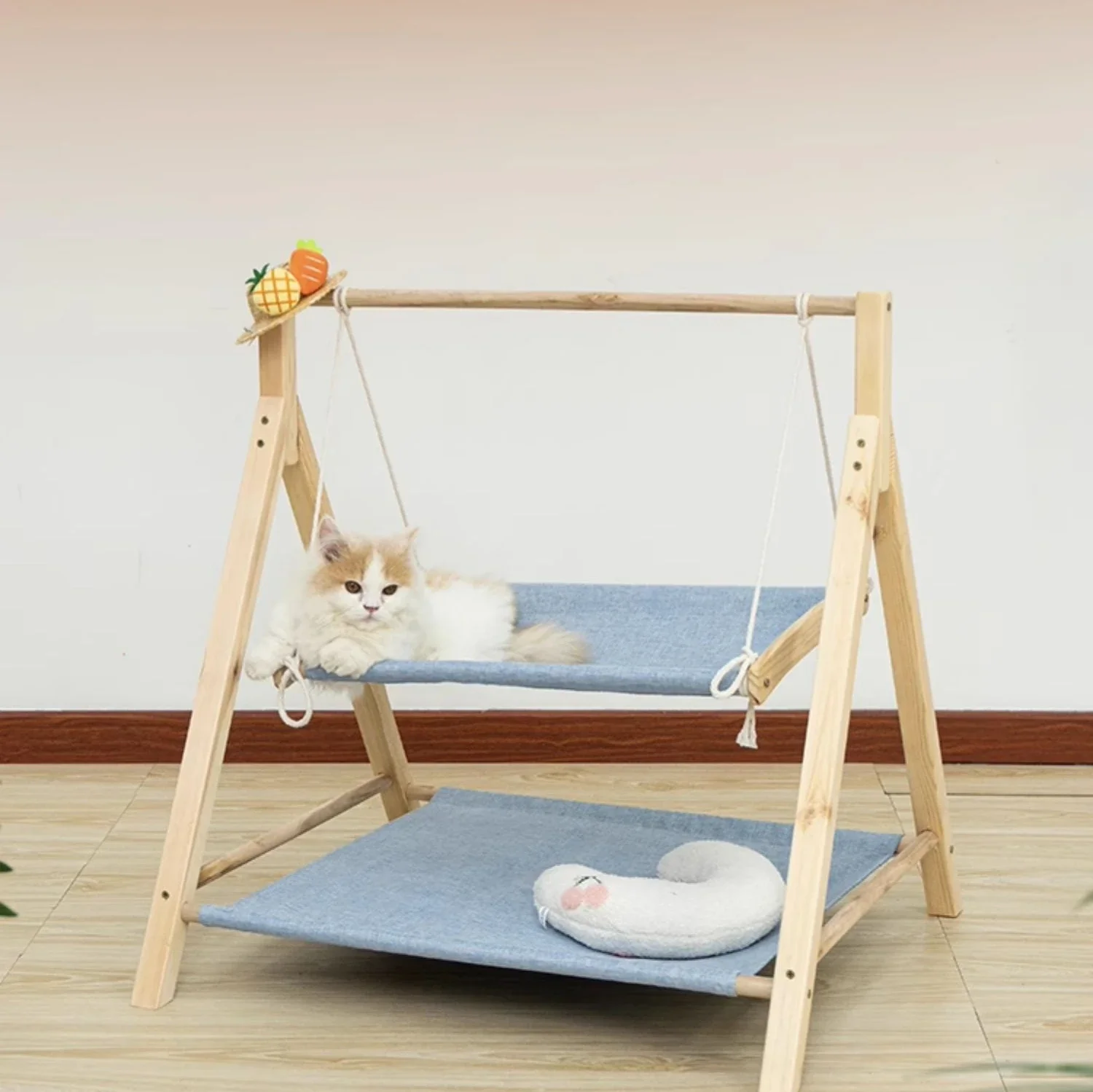 Cat hammock, swing, double deck cat bed, upper and lower bunks, cradle bed, pet rocking chair, summer villa