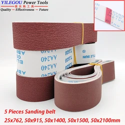 5 pz 762 915 1500 2100mm nastro abrasivo 50x915mm nastro abrasivo lucidatura legno metallo TJ538 50x1500mm banda abrasiva P60-600 Mix Pack