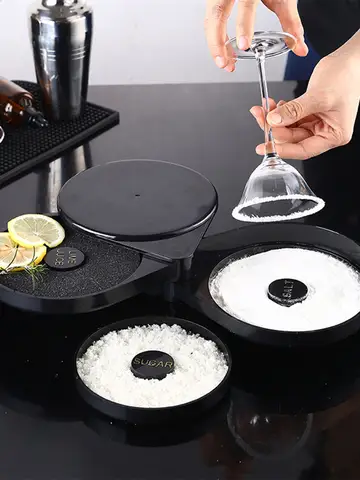 Aixiangru 프리미엄 솔트 리머 바 바텐더는 설탕 레몬 주스를 칵테일 유리의 테두리에 접착합니다. 플라스틱 사이드 박스 모히토 도구 Best5