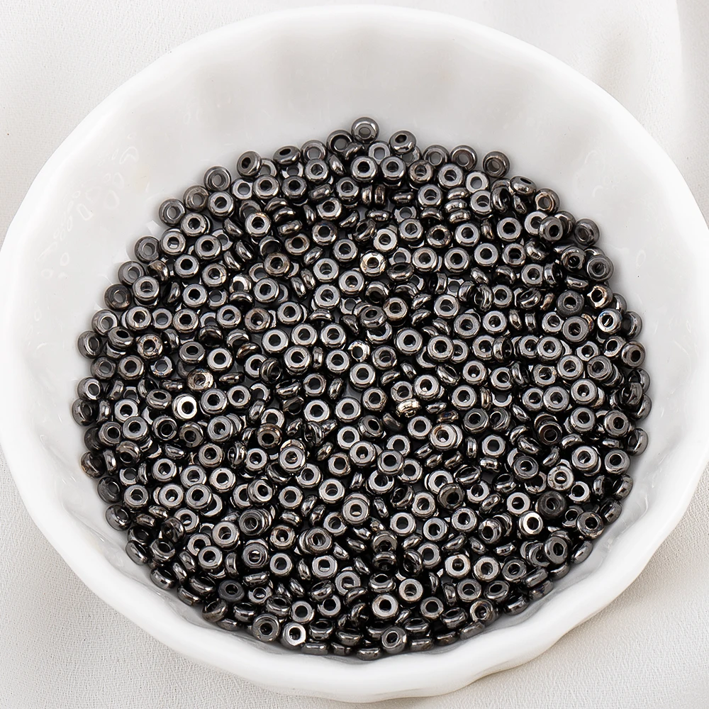 50pcs 100pcs 3mm Black Plated Brass​ Spacers For Beads Flat Round Bead for Jewelry Handmade Beads Component Necklaces Findings
