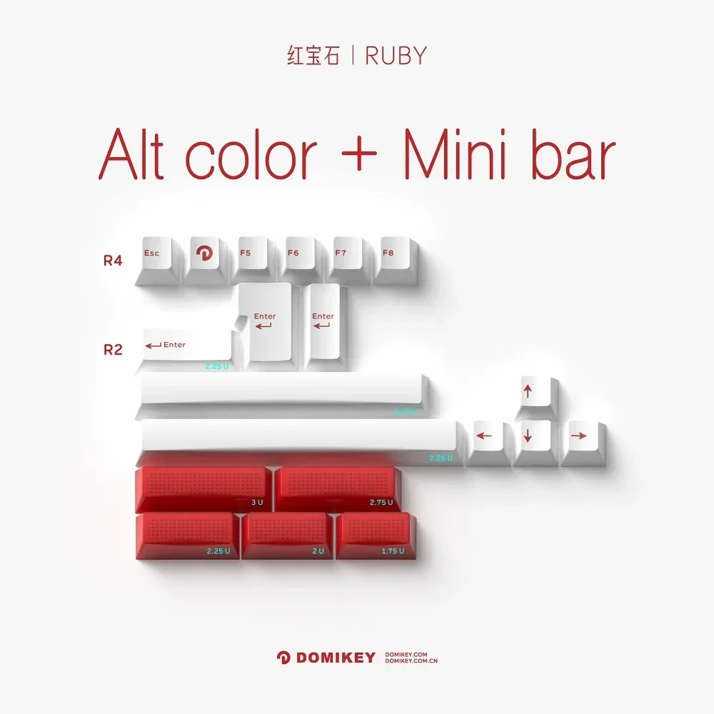 Domikey Ruby Cherry Profile abs doubleshot backlit keycap for mx