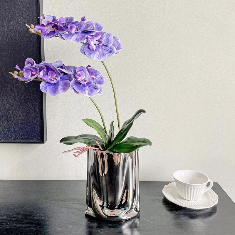 

55 см искусственные ветки цветов фаленопсиса настоящие сенсорные искусственные стебли орхидеи для цветочной композиции, свадебной вечеринки, украшения дома