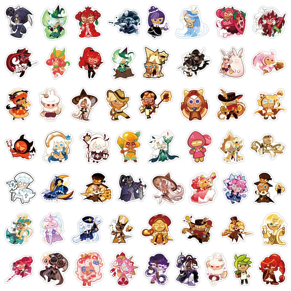

55PCS New Cookie Run Kingdom Cute Graffiti Stickers Waterproof Decals Children's Toys Gifts DIY Laptop Desk Refrigerator