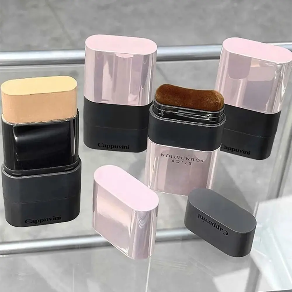 

2 Colors Hydrating Powder Brush Rotatable Design Water Light Concealer Stick Brighten Skin Tone Skin Beauty