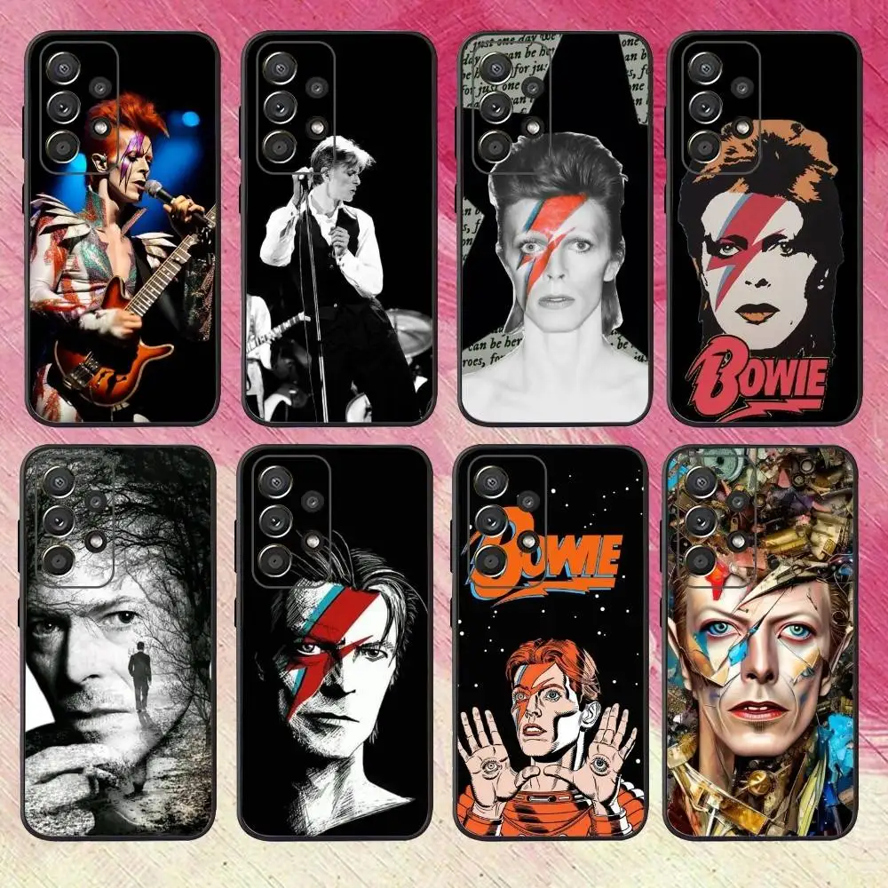 

D-David B-Bowie Singer Phone Case For Samsung S25,S24,S21,S22,S23,S30,Ultra,S20,Plus,Fe,Lite,Note,10,9,5G Black Cover
