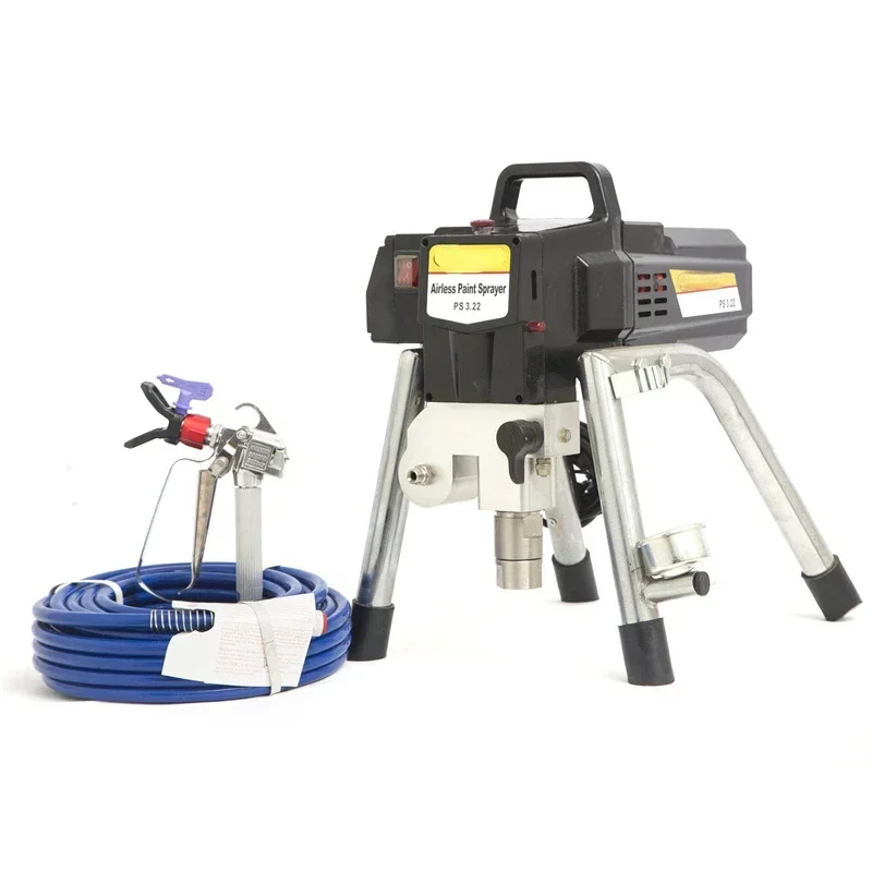 Electric airless paint sprayer in piston pump