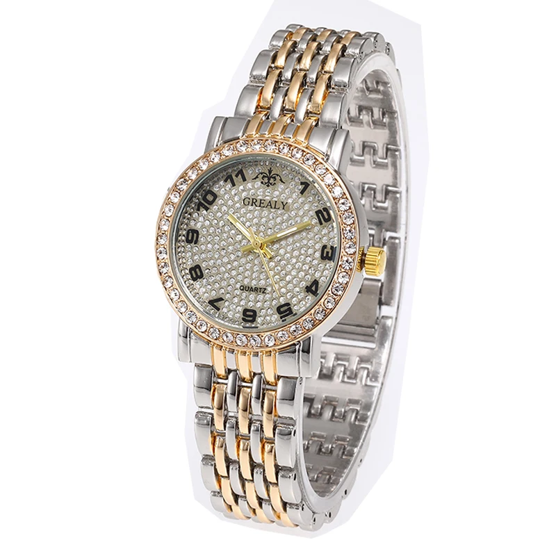 นาฬิกาคู่รุ่นแฟชั่นผู้ชาย ดีไซน์ทันสมัยสำหรับนักศึกษา  ประดับเพชร  หน้าปัดลายท้องฟ้าเต็มดาวแบบโรมัน  พร้อมสายแบบกำไลข้อมือ  นาฬิกาควอตซ์