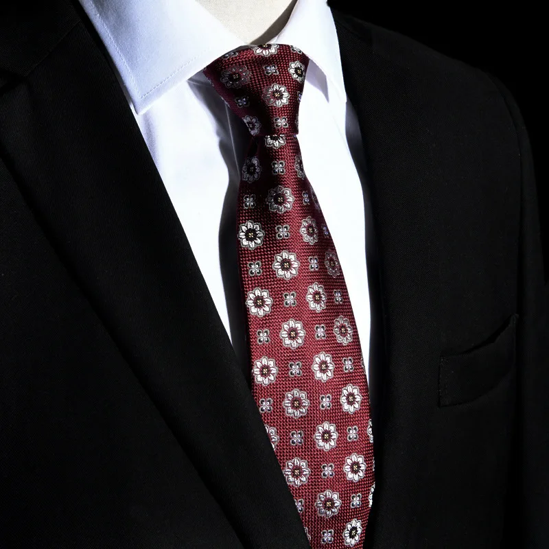 cravatte uomo di lusso seta 8cm ties for men luxury 2025 corbata seda natural 100℅ Striped Corbatas Business Groom 100% Silk