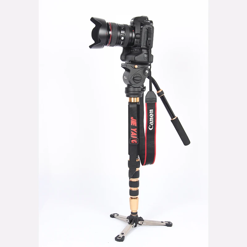 JIEYANG JY-0506 Carbon fiber Professional Monopod Video tripod for camera with Tripods Head Carry Bag Free Shipping JY0506C