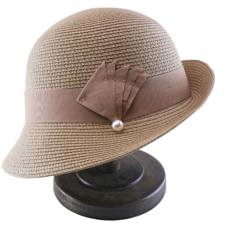 Straw Hat For Women, Summer French Retro Style, Large Brim Beach Hat, Foldable Sun Hat, Sun Protection Hat