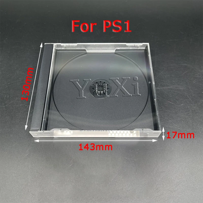 1 قطعة ل PS1 بلاي ستيشن 1 البلاستيك الشفاف قرص واحد تخزين قوس صندوق حافظة عالية الجودة لعبة القرص تخزين شل غطاء