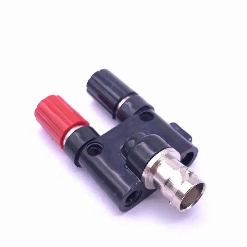 1Pc BNC Male/Female Terminal To 4 mm Adapter Plug, 2* BNC Male Binding Posts Coaxial RF Adapter Video Adapter Oscilloscope Tools