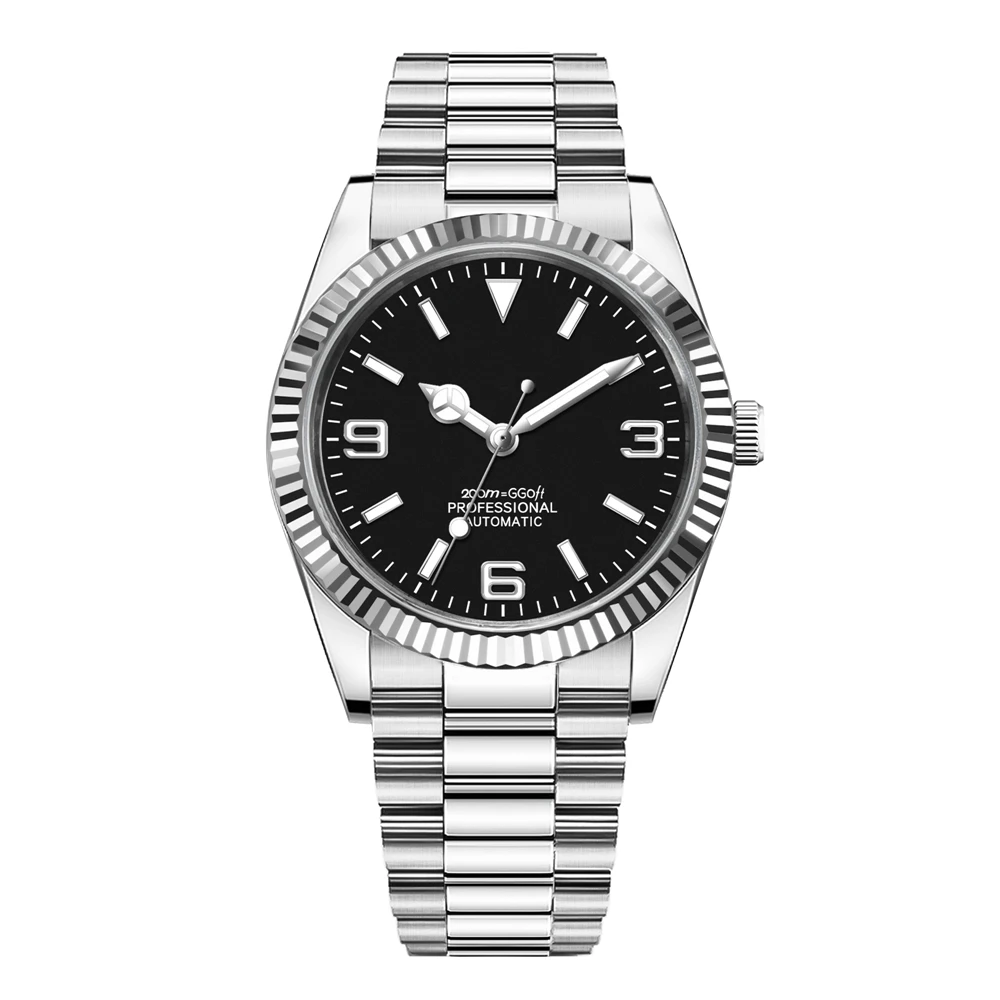 Reloj de lujo con logotipo personalizado para hombre y mujer, 36MM/39MM, NH35 /MIYOTA, relojes de pulsera mecánicos automáticos, Reloj luminoso de zafiro resistente al agua