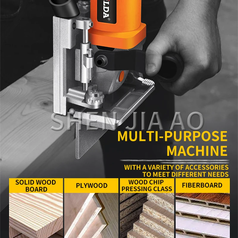 1PC Handheld Woodworking Shovel Machine MIK-ZK5-100 Wood Board Splicing Slotting Machine Board Biscuit Splicing Machine 220V