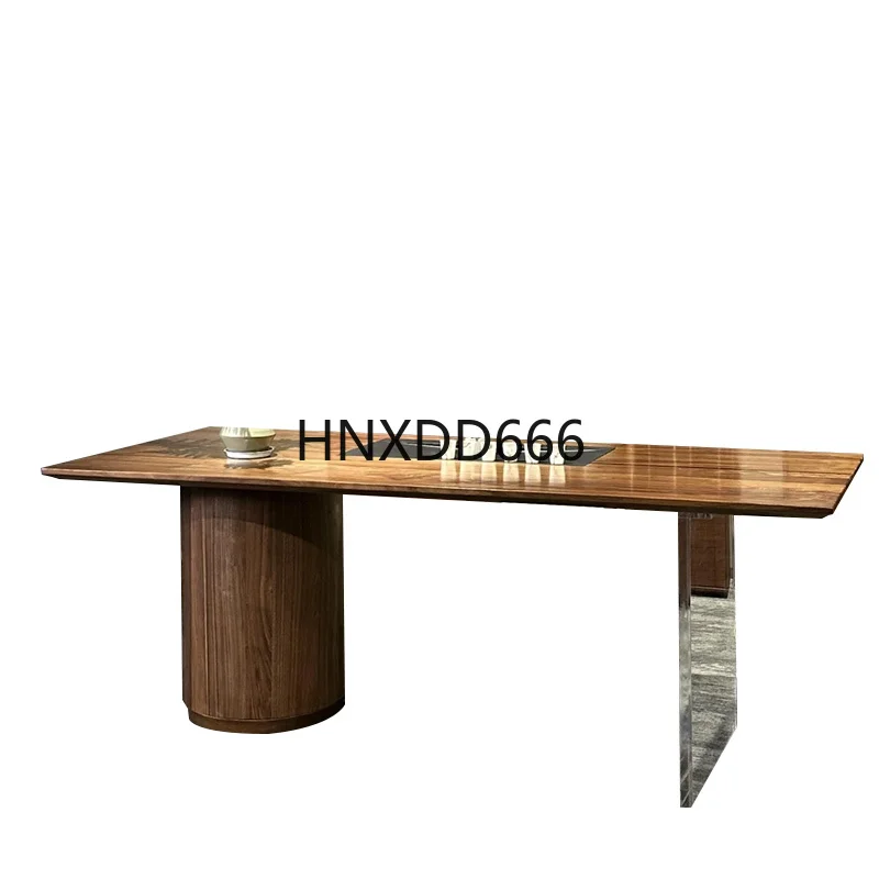 

Premium sense of simplicity Living room Home tea table Black walnut