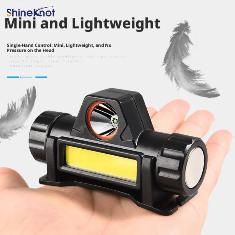 

Налобный фонарь SHINEKNOT для активного отдыха, сверхмощный светодиодный фонарь COB, перезаряжаемый, с длительным временем работы, для освещения в труднодоступных местах