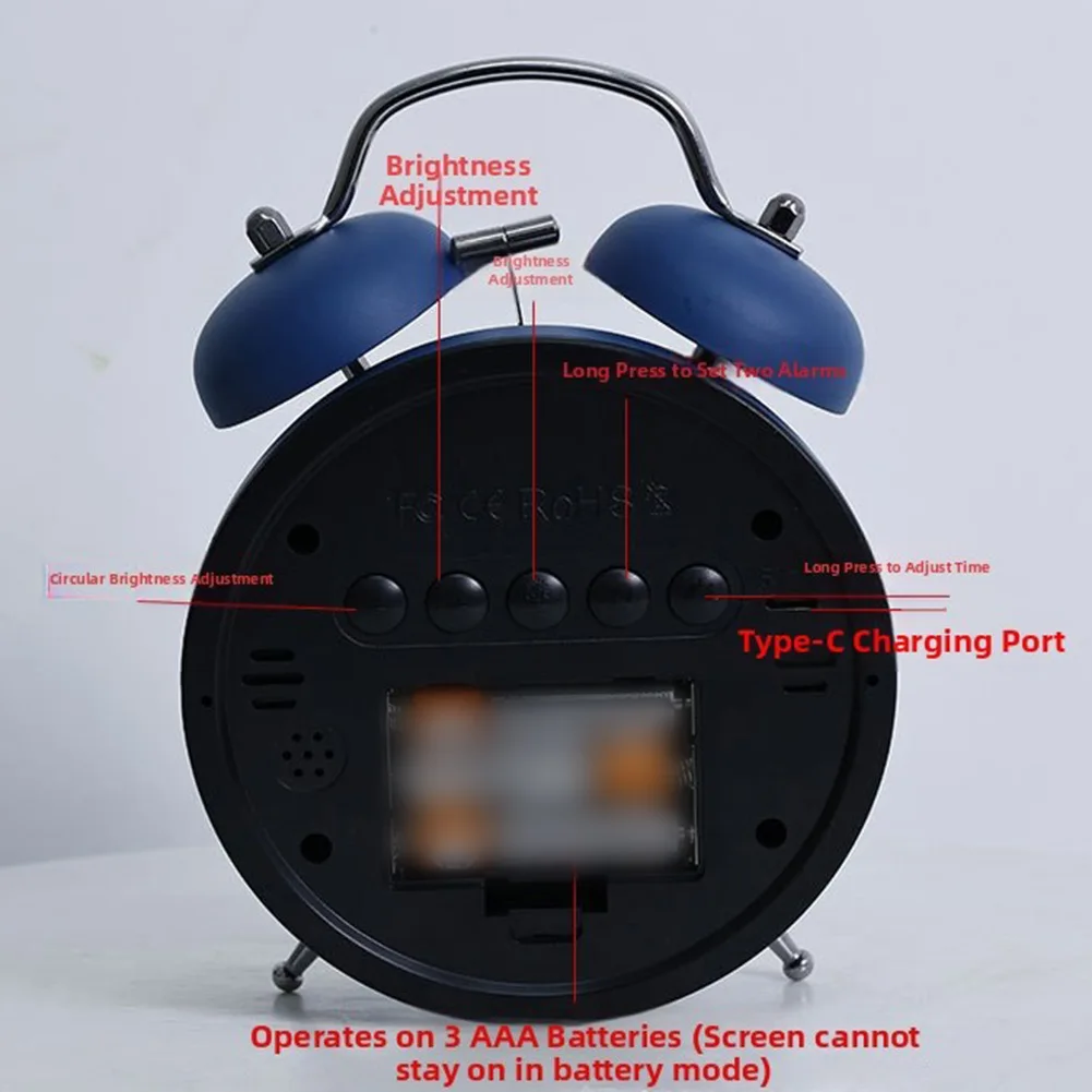 Energy Saving Alarm Clock Alarm Clock Heavy Sleeper Alarm As Shown Loud Alarm Clock For Bedside Table For Heavy Sleepers