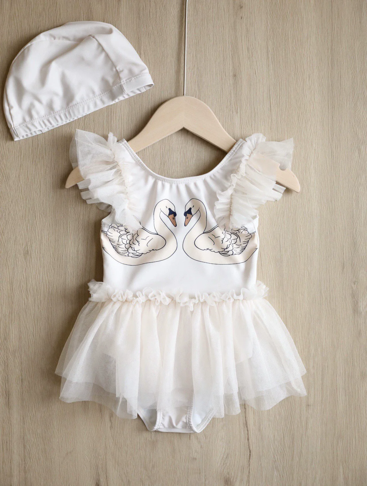 Summer Girls One-piece Swimsuit Printed Voile Ruffles Backless Princess Beach Kids Toddlers 2026