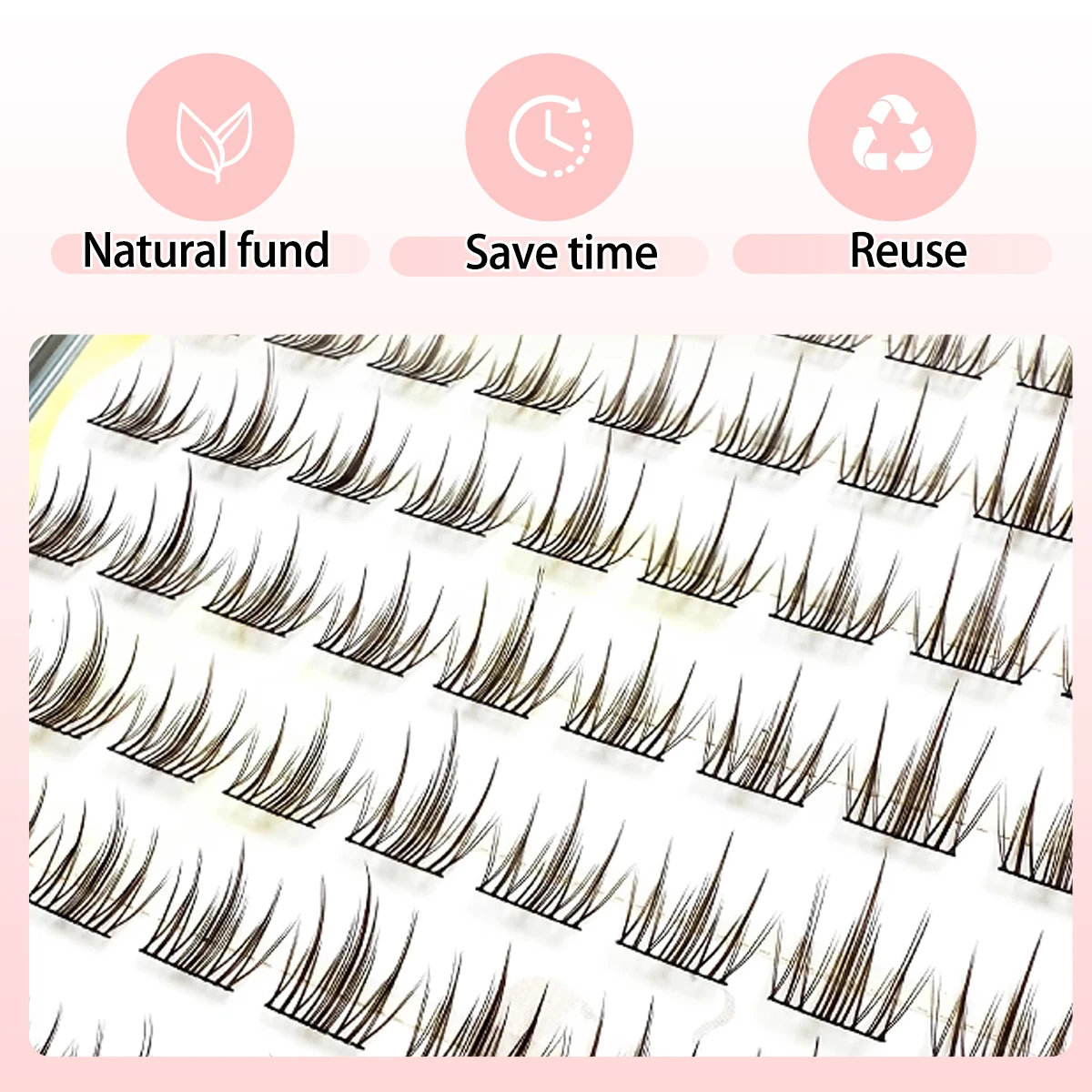 72 مجموعة رموش مغناطيسية غير غراء رموش طبيعية ناعمة قابلة لإعادة الاستخدام رموش صناعية رقيق حليقة رقيقة جدا سهلة الاستخدام #4