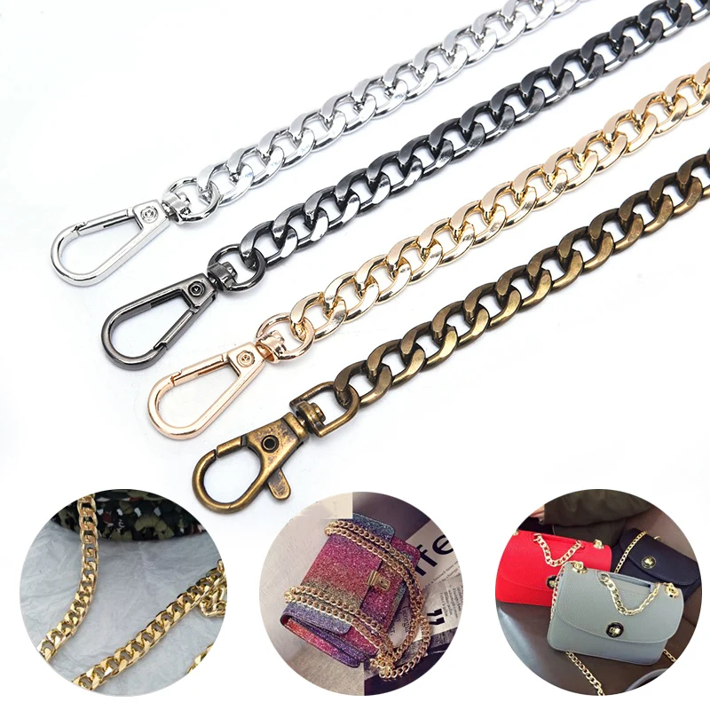 1PCS 120cm DIY Bag Strap Chain Wallet Handle Purse Strap Chain Replaced  Bag Spare Parts