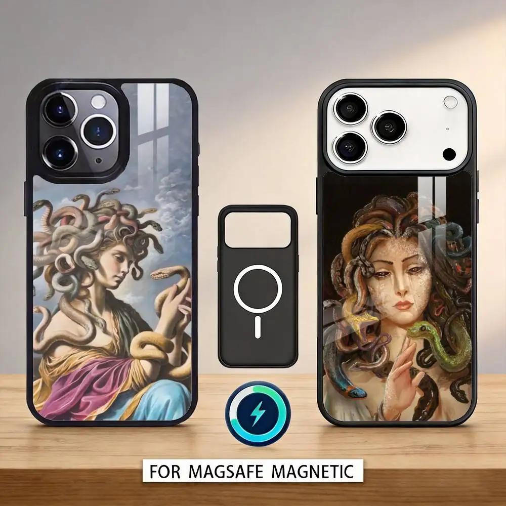 

M-Medusa Greek Mythology Phone Case For iPhone 17,16,15,14,13,12,Pro,Max For Magsafe Magnetic Wireless Charging