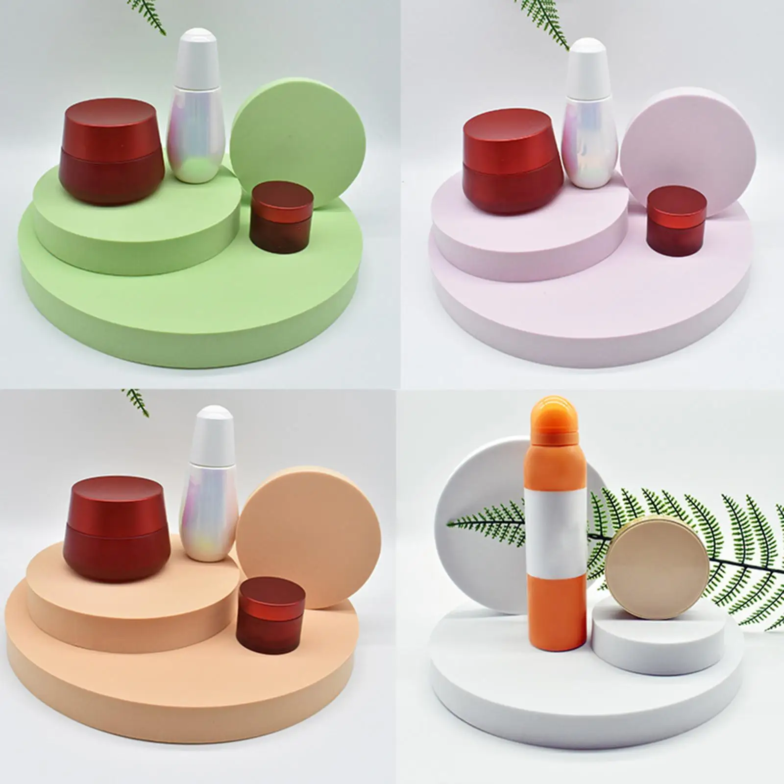 3x Product Photography Background Props Posing Ornaments for Crafts Trinkets White