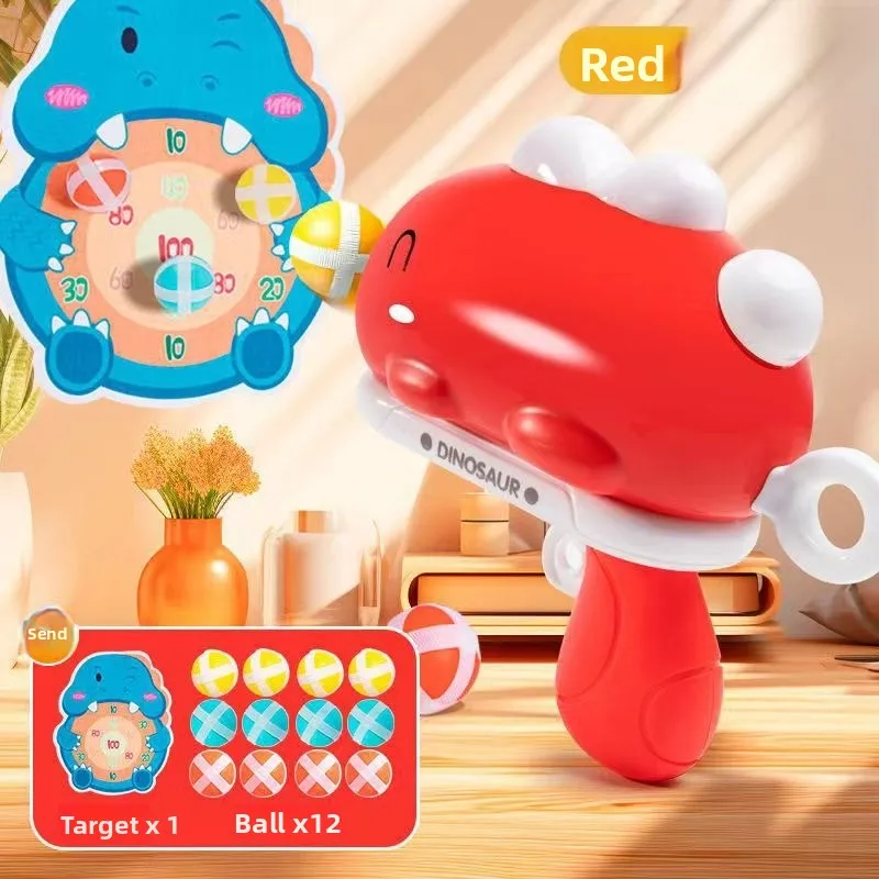 Dinosaurus kleverig balpistool Nieuw speelgoed voor kinderen Ouder-kind interactieve puzzel Decompressie Ouder speelgoed Zachte klittenbandbal