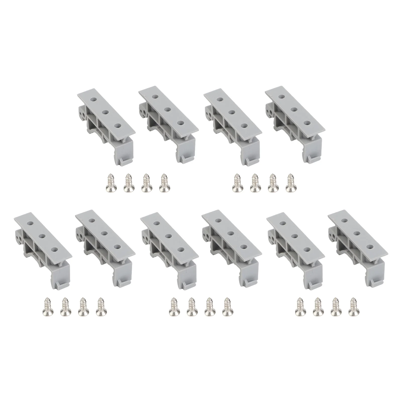 5 Set PCB DIN for c45 Rail Mount Adapters Circuit Board PCB Mount Bracket Clips Mount Holders 35mm Control Board Adapters