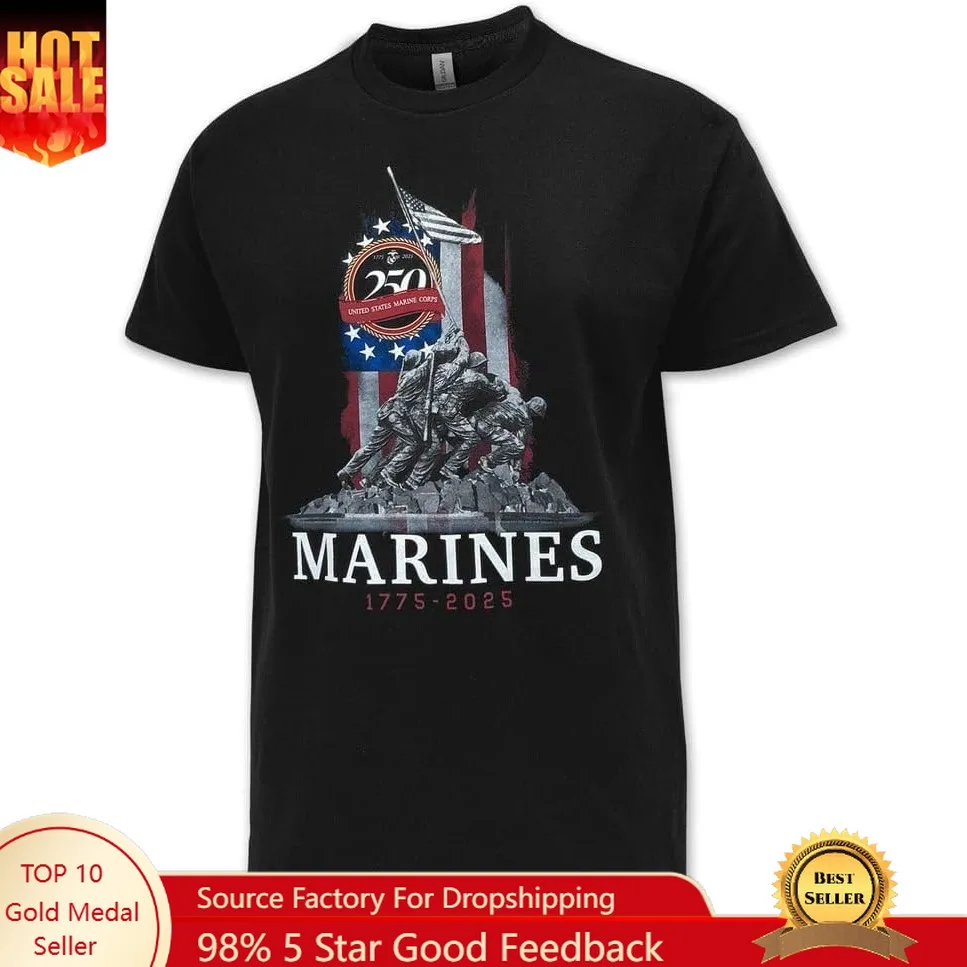 

Armed Forces Gear Marines 250th Anniversary Iwo Jima T-Shirt (Black)