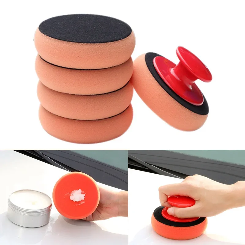 

Car Wash Wax Polish Pad Polishing Pad Sponge Car Cleaning Cloth Microfiber Applicator For Auto Polisher Waxing Sponge