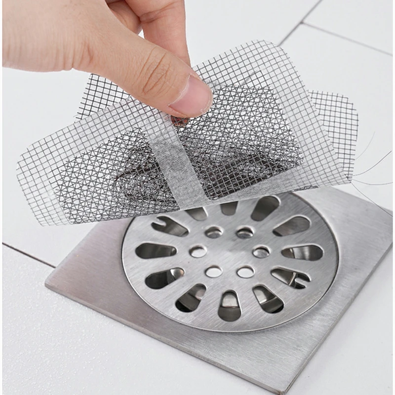 Hair Catchers for Shower Mesh Shower Drain Covers - Floor Sink Strainer Filter Mesh Stickers Hair Catchers Bathroom Accessories