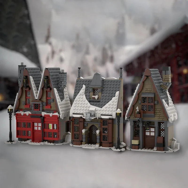 

Moc Magic World Medieval Werewolf Zonko's Joke Shop Hog's Head Quill Shop Building Blocks Kids Birthday Christmas Gift