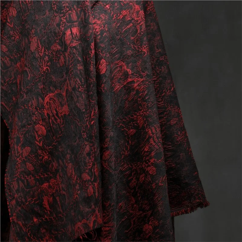 Dark Red Iron Chain Fabric Stand Vintage Coat Suit Skirt Bags Clothing Designer