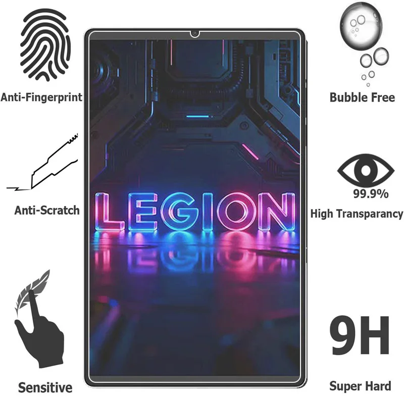 For Legion Y700 Gen 5 2026, 2PCS Tempered Glass Screen Protector – Anti-Scratch HD Arc Edge Film