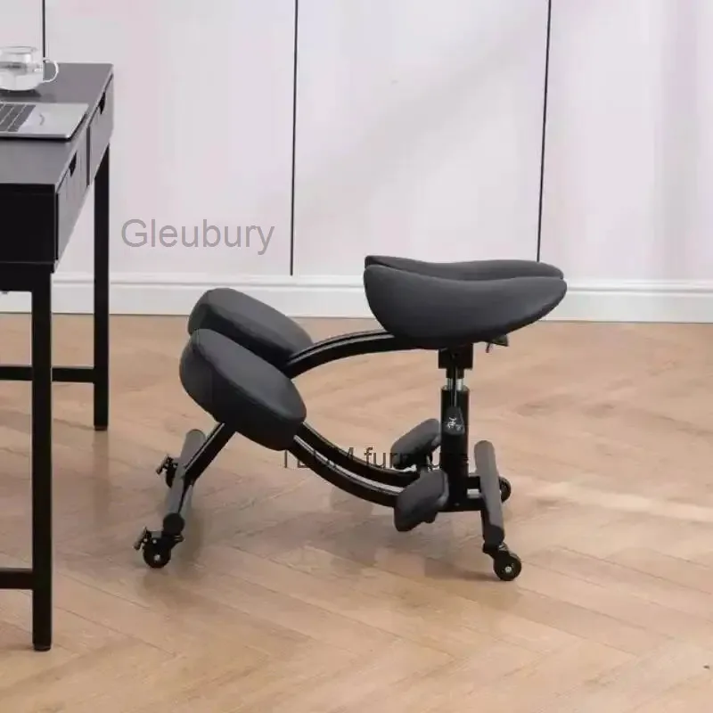 Adjustable Chair With Saddle Wheels Office Ergonomic Stool Seat Kneeling Mobile Sillas Para Comedor Room Furniture GY50DC