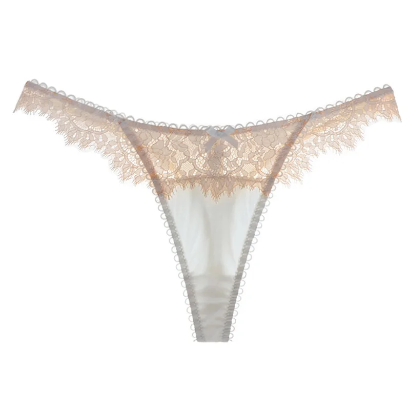 Spitzen-Höschen Sexy Damenunterwäsche Slips G-String Transparent Nahtloser Tanga Niedrige Taille Ausgehöhlte Unterhose Größe S-XL
