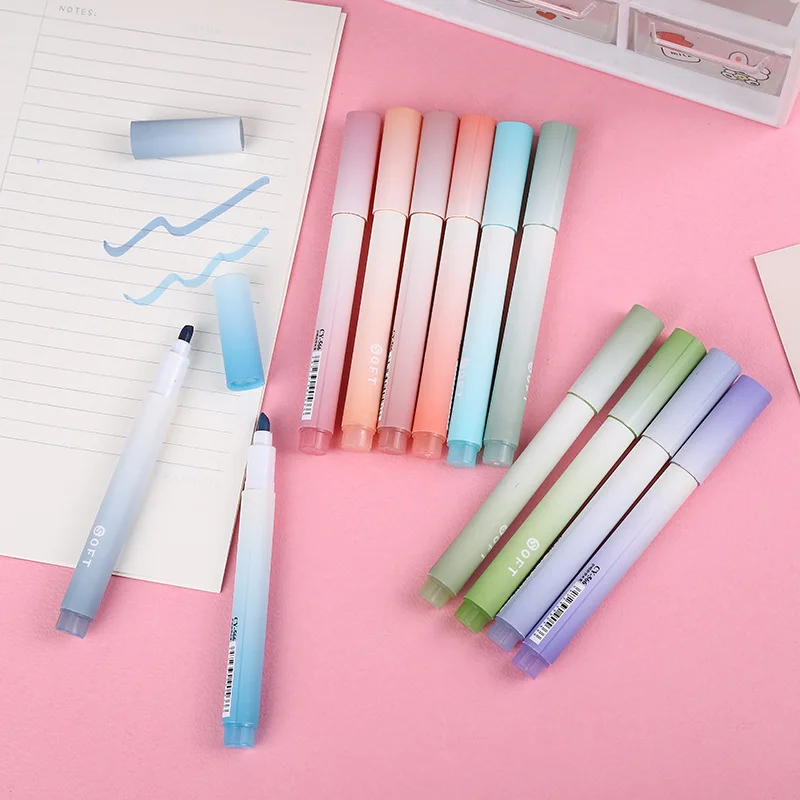 12 Pcs Colored Eye Highlighters with 4mm Wide Tip. Suitable for School Student Ledger, Marking, Drawing, Doodling