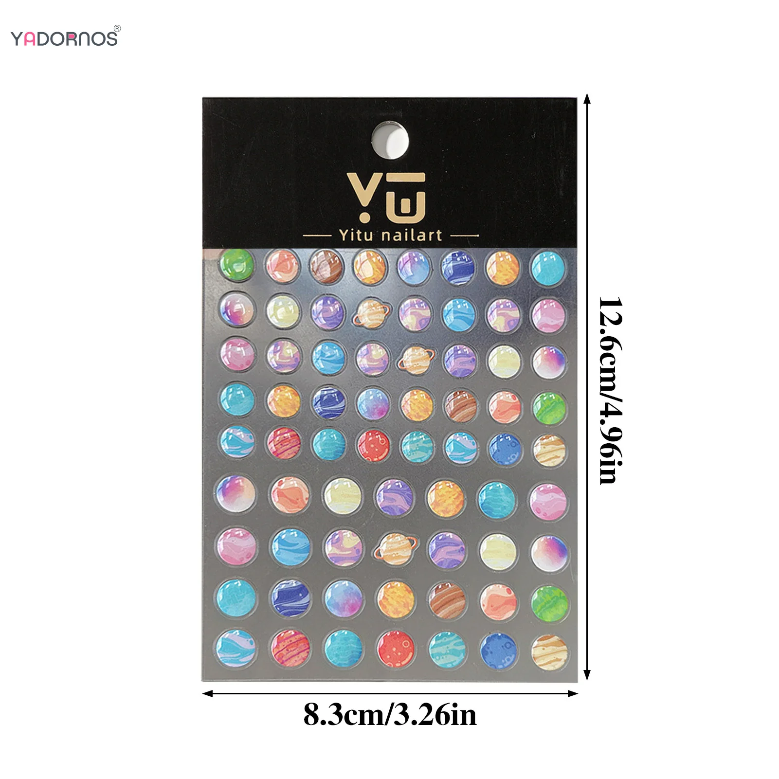 Planetas padrão adesivos de unhas auto-adesivo universo decalques de arte de unhas-espaço temático impermeável diy envoltórios de unhas para manicure