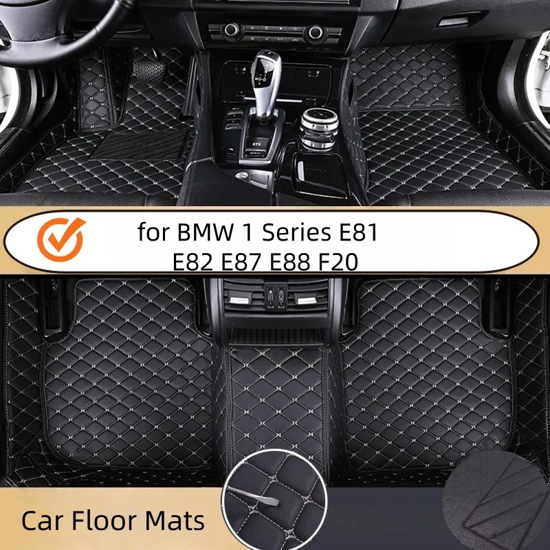 

Car Floor Mats Full Set Custom Fit For BMW 1 Series E81 2 Door E82 E87 E88 F20 4 Door Front Rear Floor Car Interior Accessories