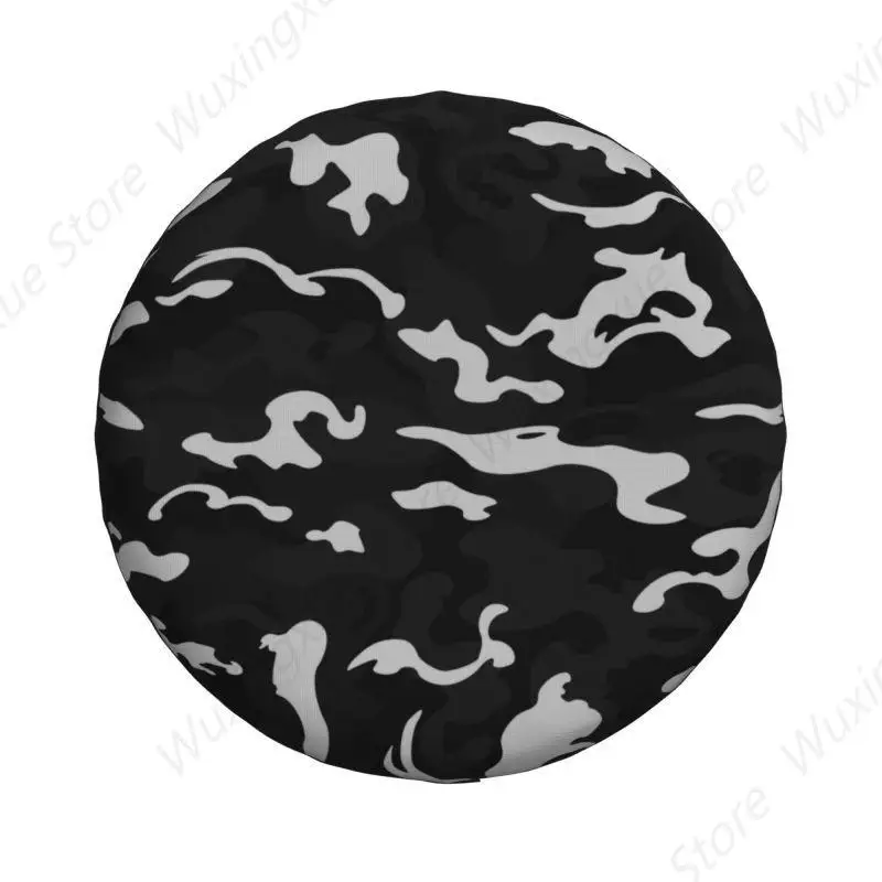 Custom Black Camouflage Military Camo Spare Tire Cover for Jeep Wrangler 4WD 4x4 SUV Car Wheel Protectors 14