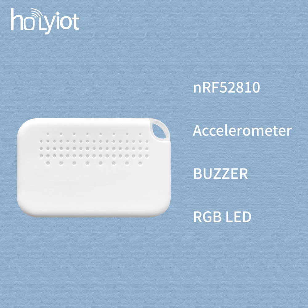 Holyiot nRF52810 beacon tag accelerometer sensor with buzzer Bluetooth 5.0 Low Power Consumption Module eddystone ibeacon