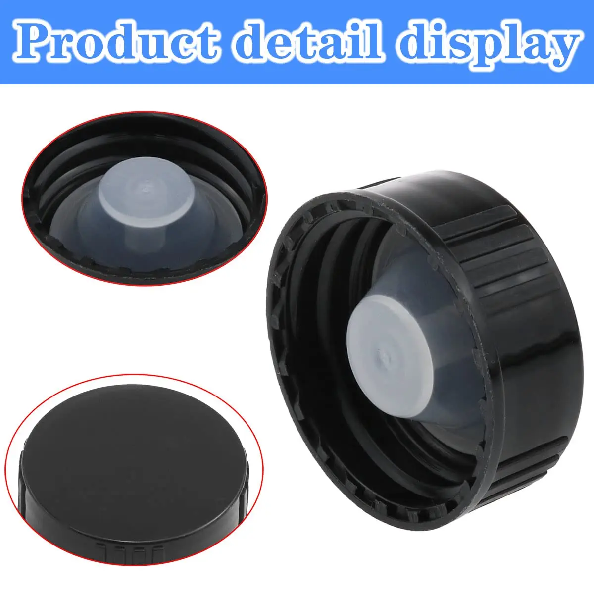 12pcs Phenolic Resin Cover 28mm Black Poly Seal Screw Caps for Daily Chemicals, Food, Cosmetics Bottles